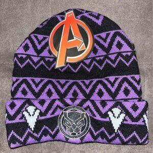 Marvel Avengers Black Panther Beanie Winter Hat, NEW!